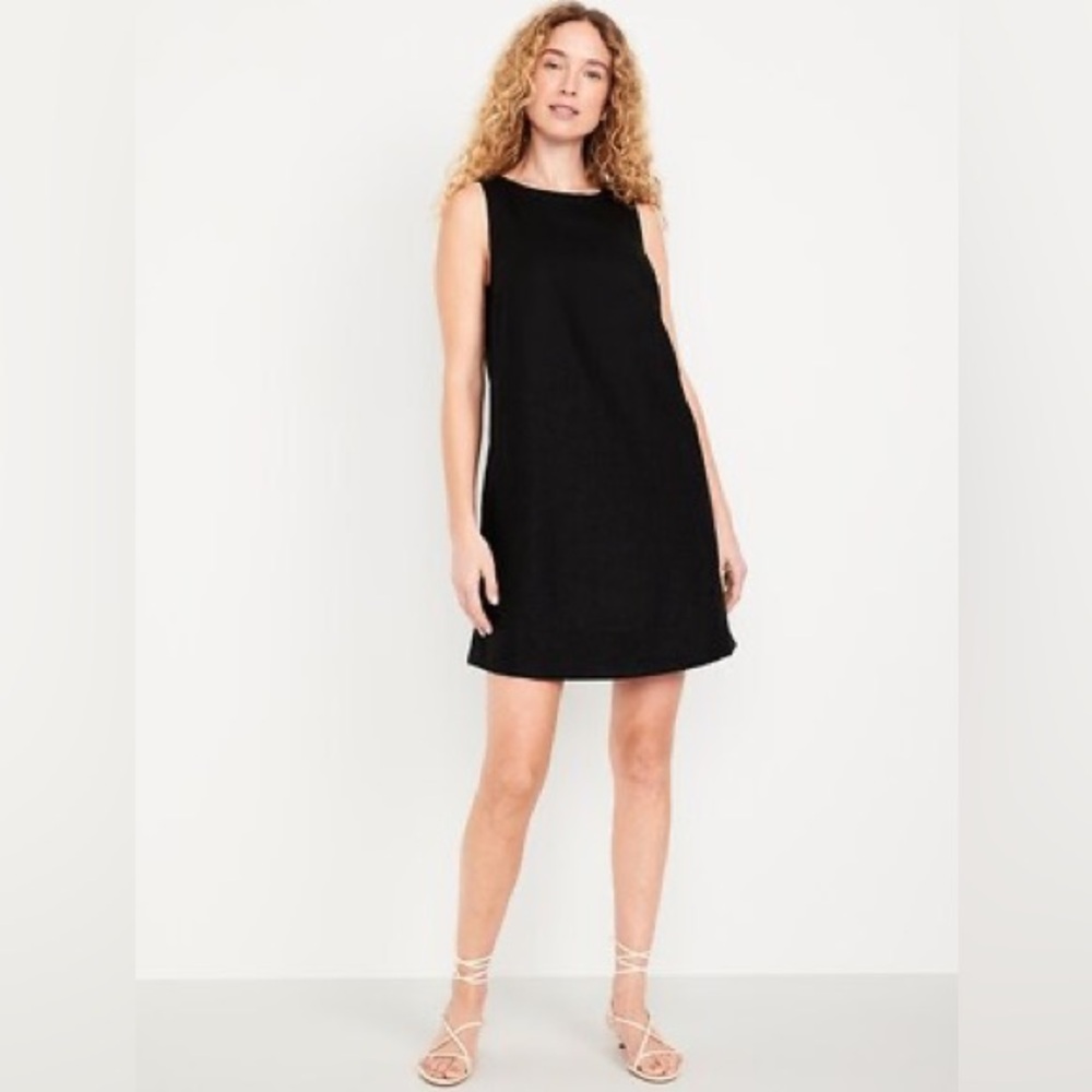 Old Navy Linen-Blend Mini Shift Dress